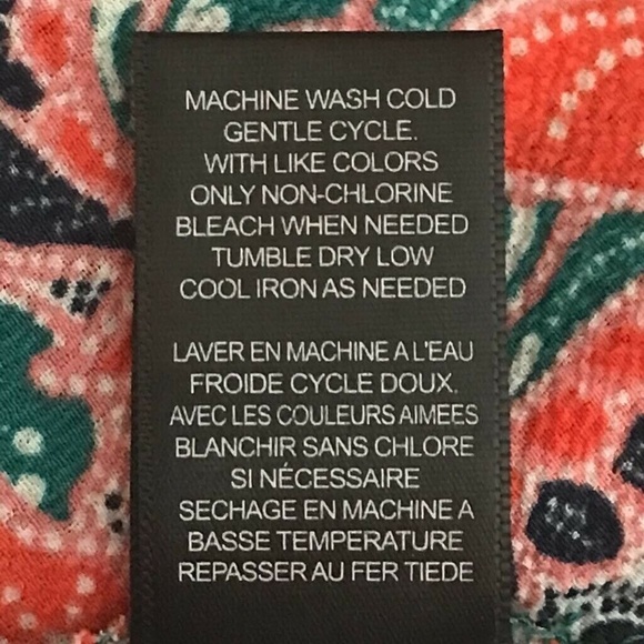 Label Rachel Roy Batik Style Blouse Floral Tie M - Picture 7 of 7